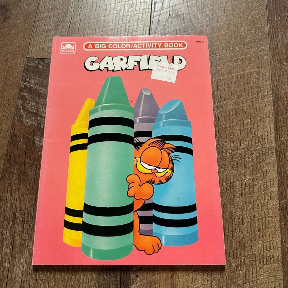 Golden Garfield Coloring Books lot (3) 1970-1980s collection